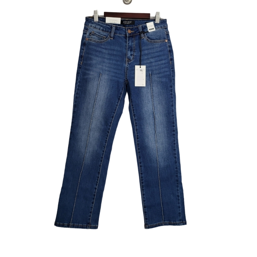 NWT Judy Blue Mid-Rise Straight Fit Jeans. Size 28 (7)